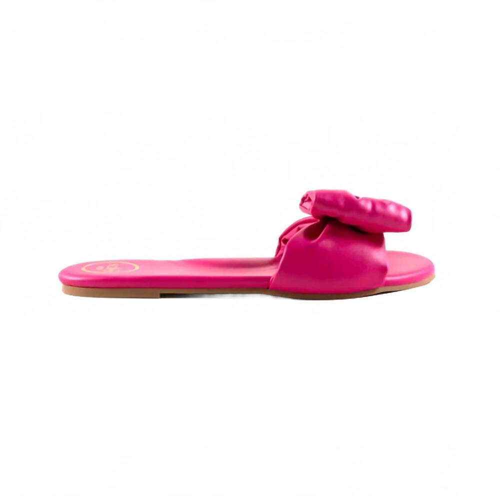 NEW SOLEI SEA women's rafie bow sandal in hot pink